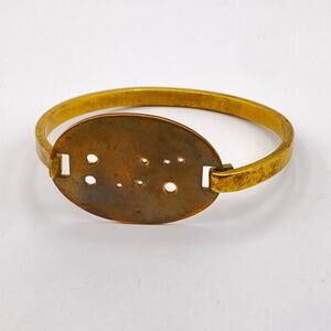 JULIE NOLAN For ANTHROPOLOGIE Gemini Zodiac Astrological Brass Bracelet 6 1/2in